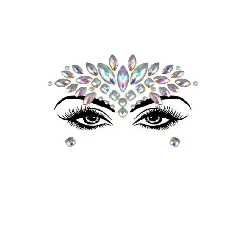 Glow in the Dark Rhinestone For Face Sticker