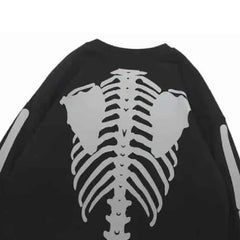 Glow Skeleton Bone Print Sweatshirt