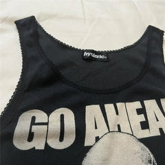 Go Ahead Make My Day Skull Gothic Tank Top