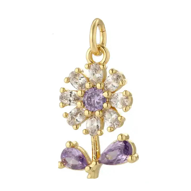 Gold Charms for Necklaces Earrings and Bracelets Flower