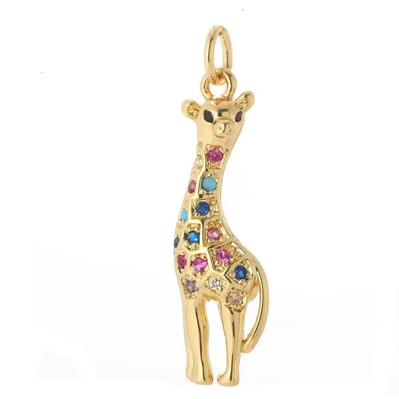 Gold Charms for Necklaces Earrings and Bracelets Giraffe