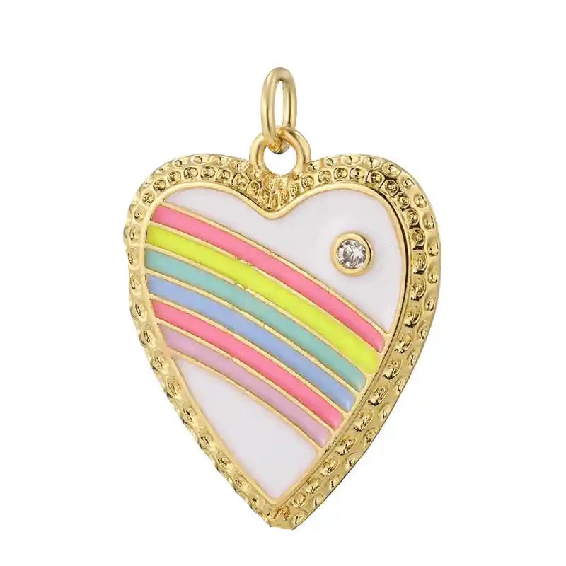 Gold Charms for Necklaces Earrings and Bracelets Heart