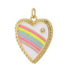 Gold Charms for Necklaces Earrings and Bracelets Heart