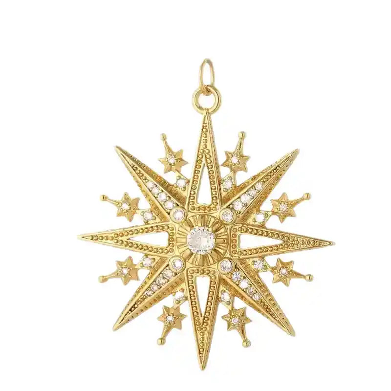 Gold Charms for Necklaces Earrings and Bracelets Stars