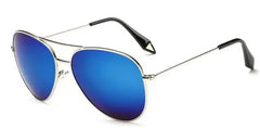Gold frame aviator sunglasses with mirrored lens detail showcasing reflective material quality