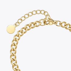 Gold Heart Stainless Steel Bracelet