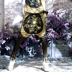 Golden Harlequin Harem Pants Pants Trousers