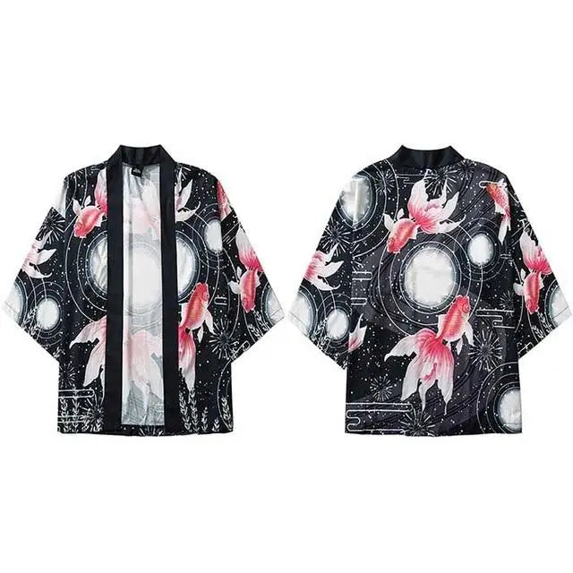 Goldfish Japanese Style 3/4 Sleeve Kimono