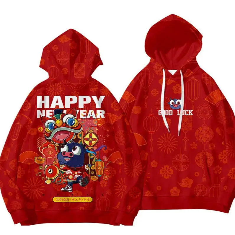 Good Luck Oversize Hoodie - Red / XXS - Hoodies