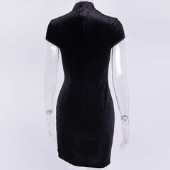 Goth Dark Chinese Style Mini Dress