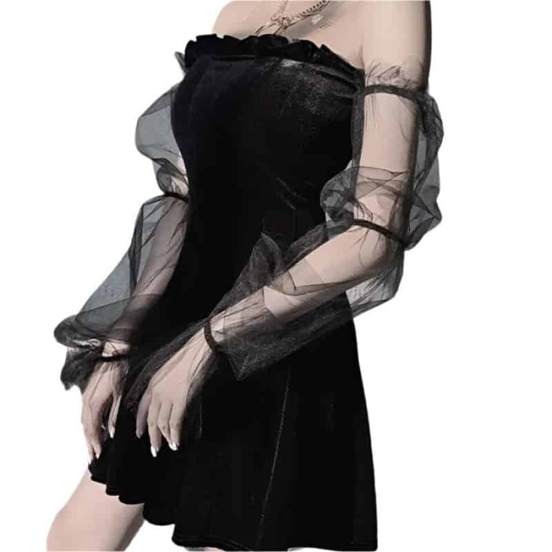 Goth Dark Mesh Vintage Gothic Dresses