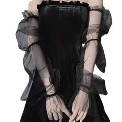 Goth Dark Mesh Vintage Gothic Dresses