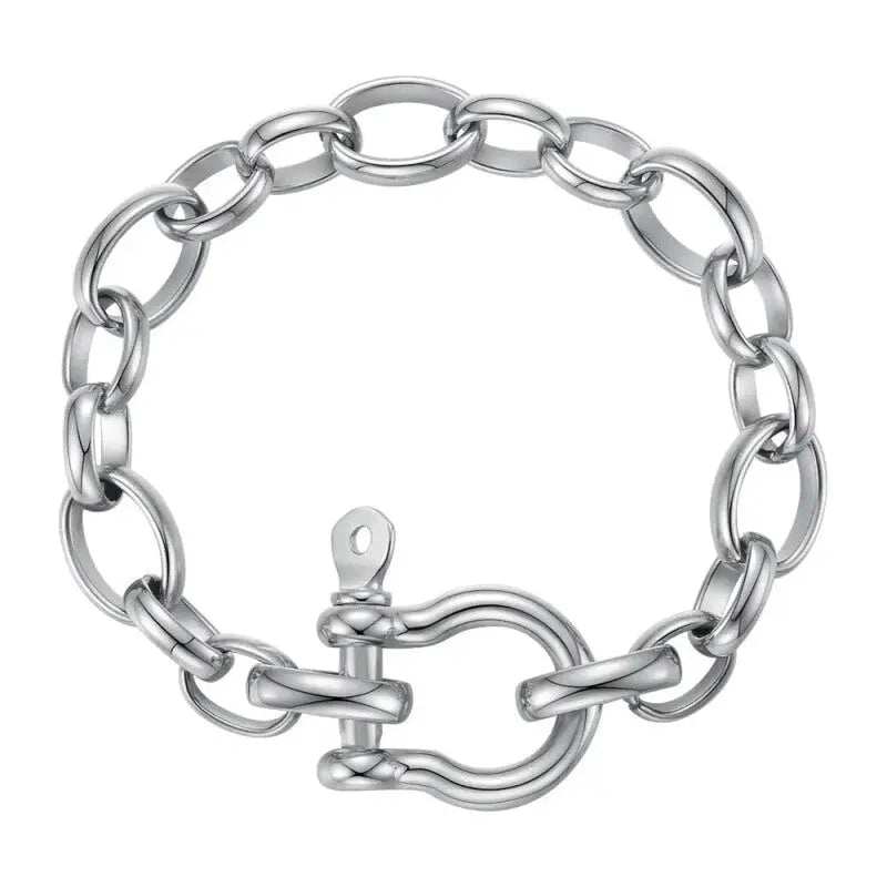 Goth Lock Stainless Steel Bracelets