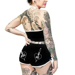Goth Punk Plus Size Shorts and Top Set