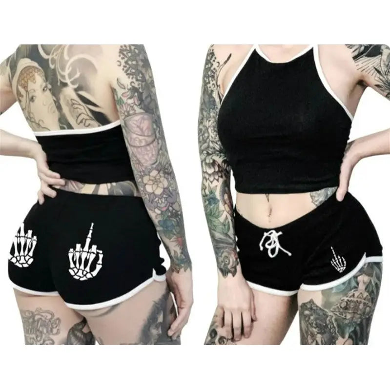 Goth Punk Plus Size Shorts and Top Set