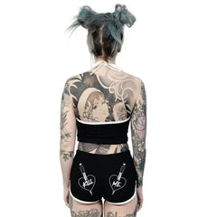 Goth Punk Plus Size Shorts and Top Set