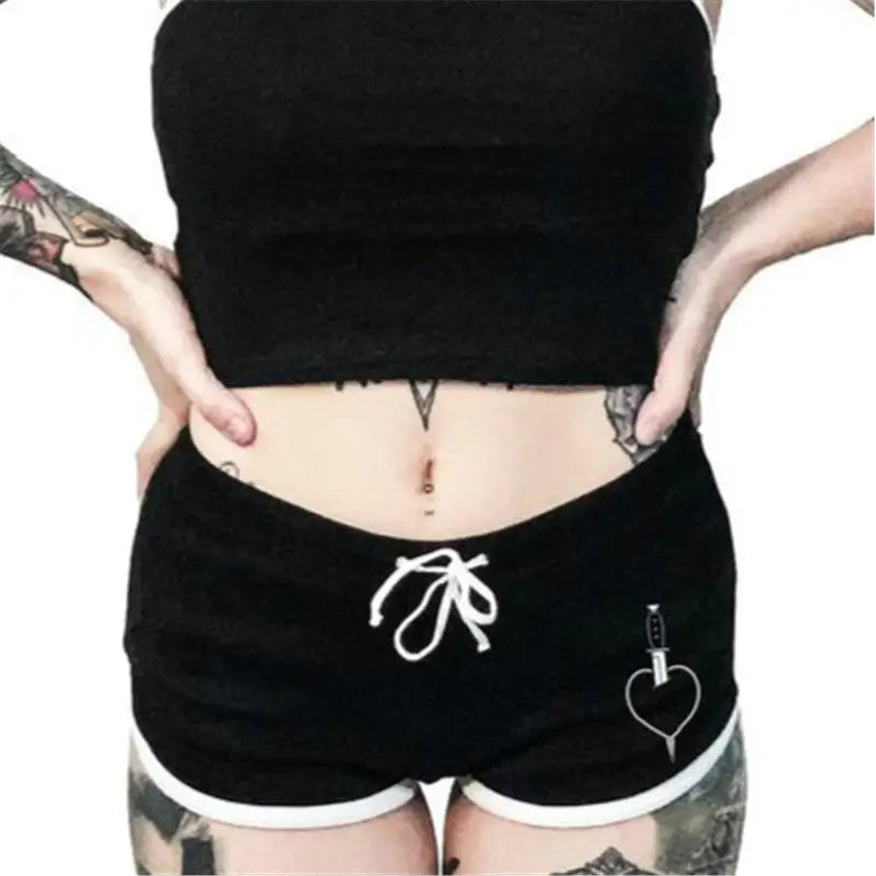 Goth Punk Plus Size Shorts and Top Set