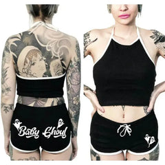 Goth Punk Plus Size Shorts & Top