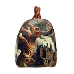 Goth Travel Bag with Surreal Art Design 20’’ x 12’’ / Brown