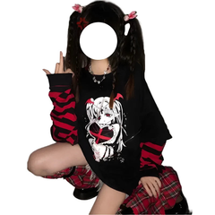 Gothic Anime Style Sweatshirt