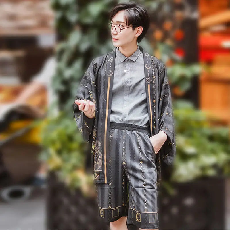 Gothic Boho Japanese Kimono Polyester Robe