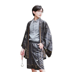 Gothic Boho Japanese Kimono Polyester Robe