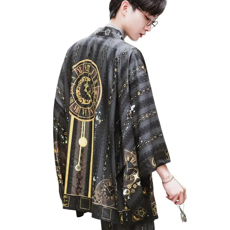 Gothic Boho Japanese Kimono Polyester Robe