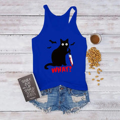 Gothic Cat Knife Bats What Tank Top