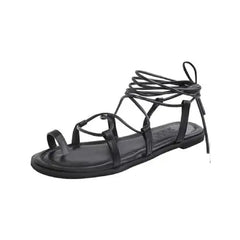 Gothic Harajuku Cross Strap Flat Sandals