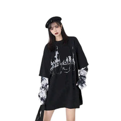 Gothic Harajuku Korean Long Sleeve Shirt for Men and Women