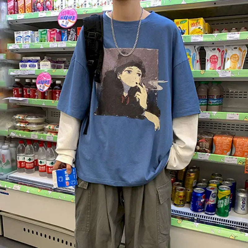 Gothic Harajuku Korean Long Sleeve Shirt for Men and Women