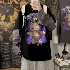 Gothic Harajuku Korean Long Sleeve Shirt for Men and Women