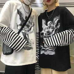 Gothic Harajuku Korean Long Sleeve Shirt for Men and Women