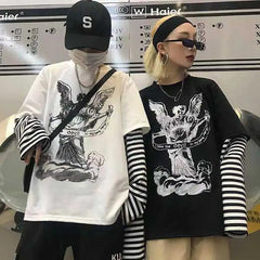 Gothic Harajuku Korean Long Sleeve Shirt for Men and Women