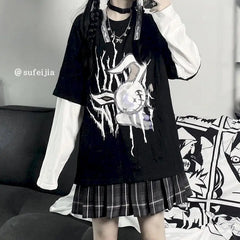 Gothic Harajuku Korean Long Sleeve Shirt for Men and Women