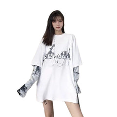 Gothic Harajuku Korean Long Sleeve Shirt for Men and Women