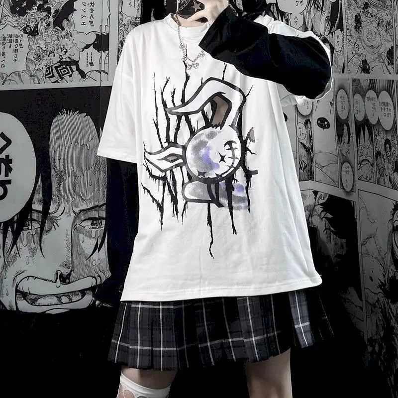 Gothic Harajuku Korean Long Sleeve Shirt for Men and Women
