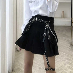 Gothic Heart PU Leather Harness Belt Chain