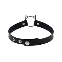 Gothic Lock Hollow Cat Spike Collar