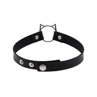 Thumbnail for Gothic Lock Hollow Cat Spike Collar
