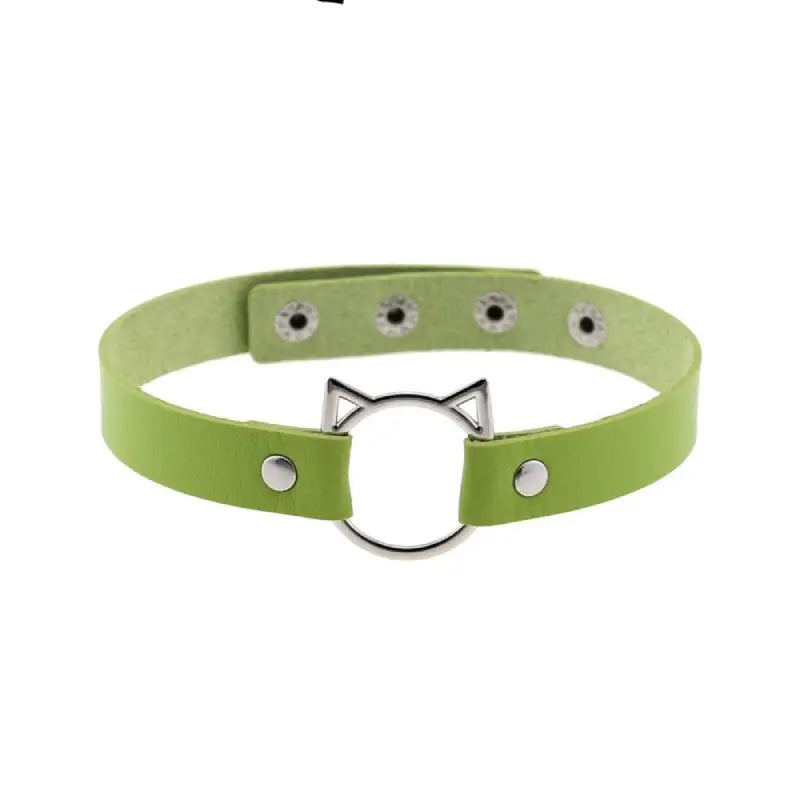 Gothic Lock Hollow Cat Spike Collar