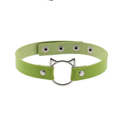 Gothic Lock Hollow Cat Spike Collar