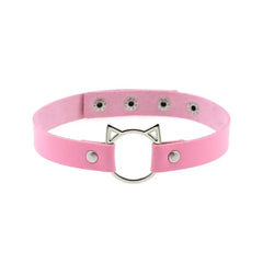 Gothic Lock Hollow Cat Spike Collar