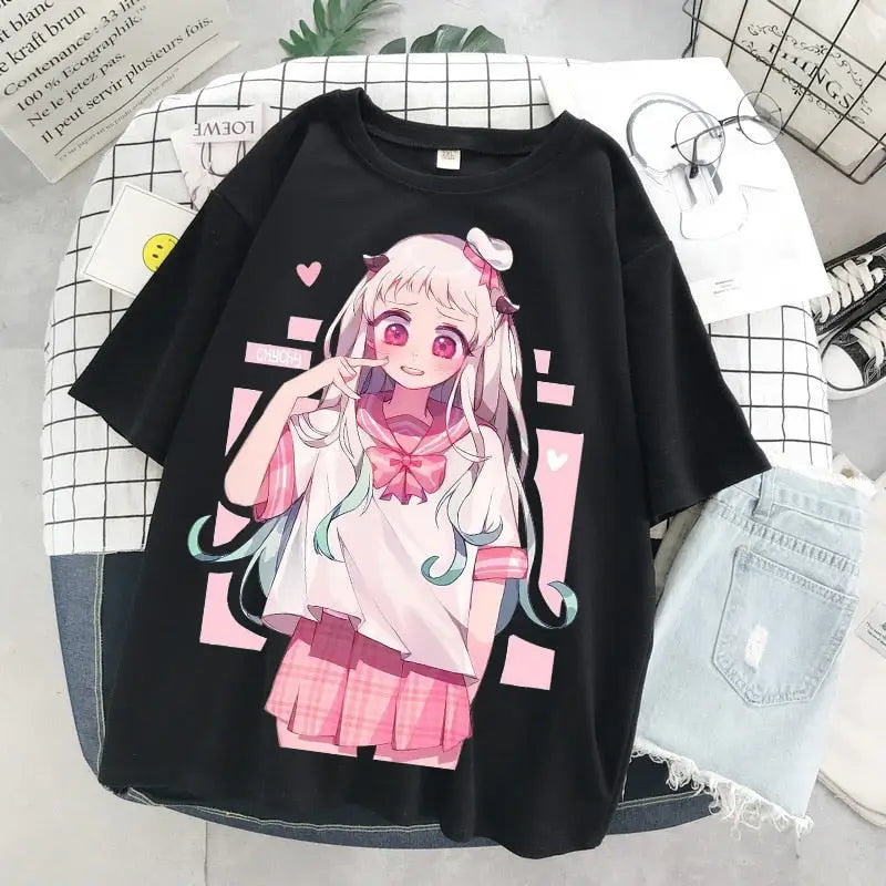 Gothic Loose Kawaii Anime Doll T-shirts