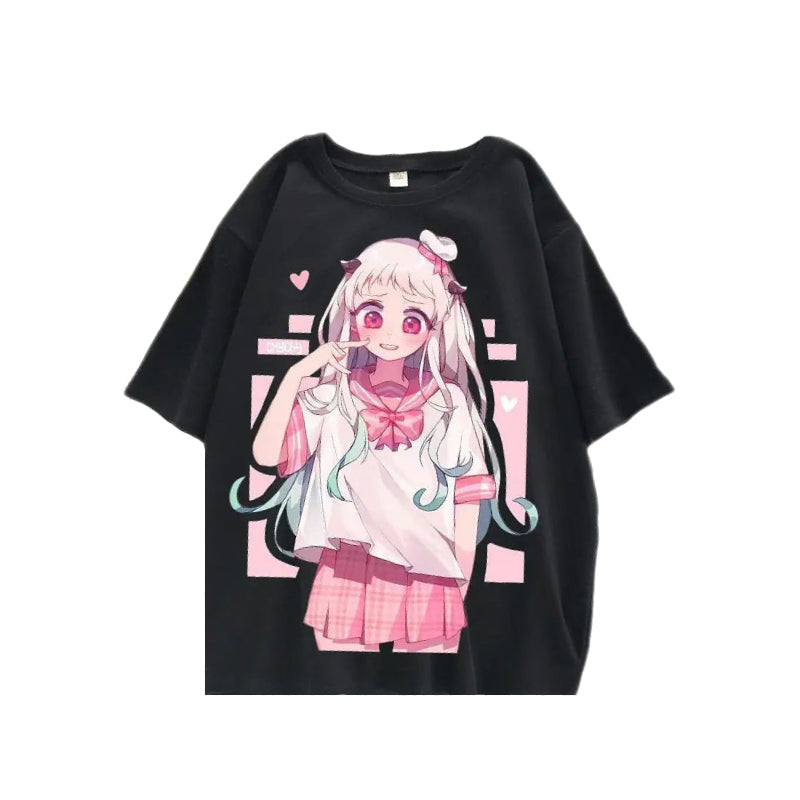 Gothic Loose Kawaii Anime Doll T-shirts