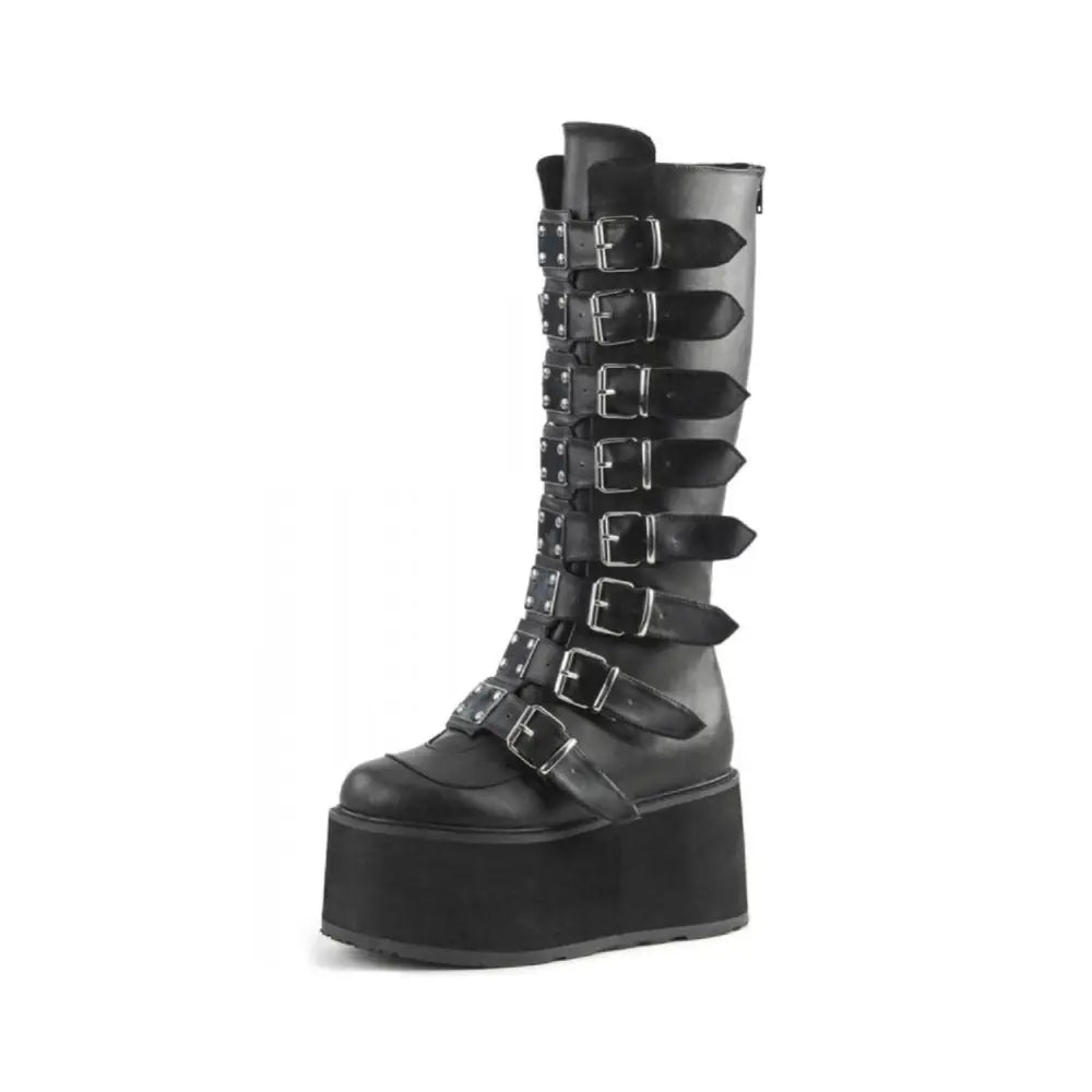 Gothic Platform Buckles Mid Calf Boots Euro Size A / 5