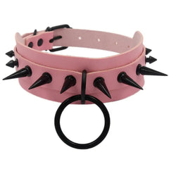 Gothic Punk O-ring Spike Collar Studded
