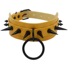 Gothic Punk O-ring Spike Collar Studded