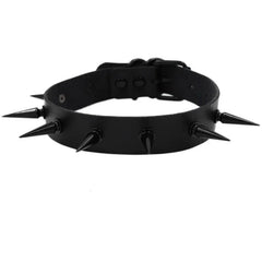 Gothic Punk O-ring Spike Collar Studded