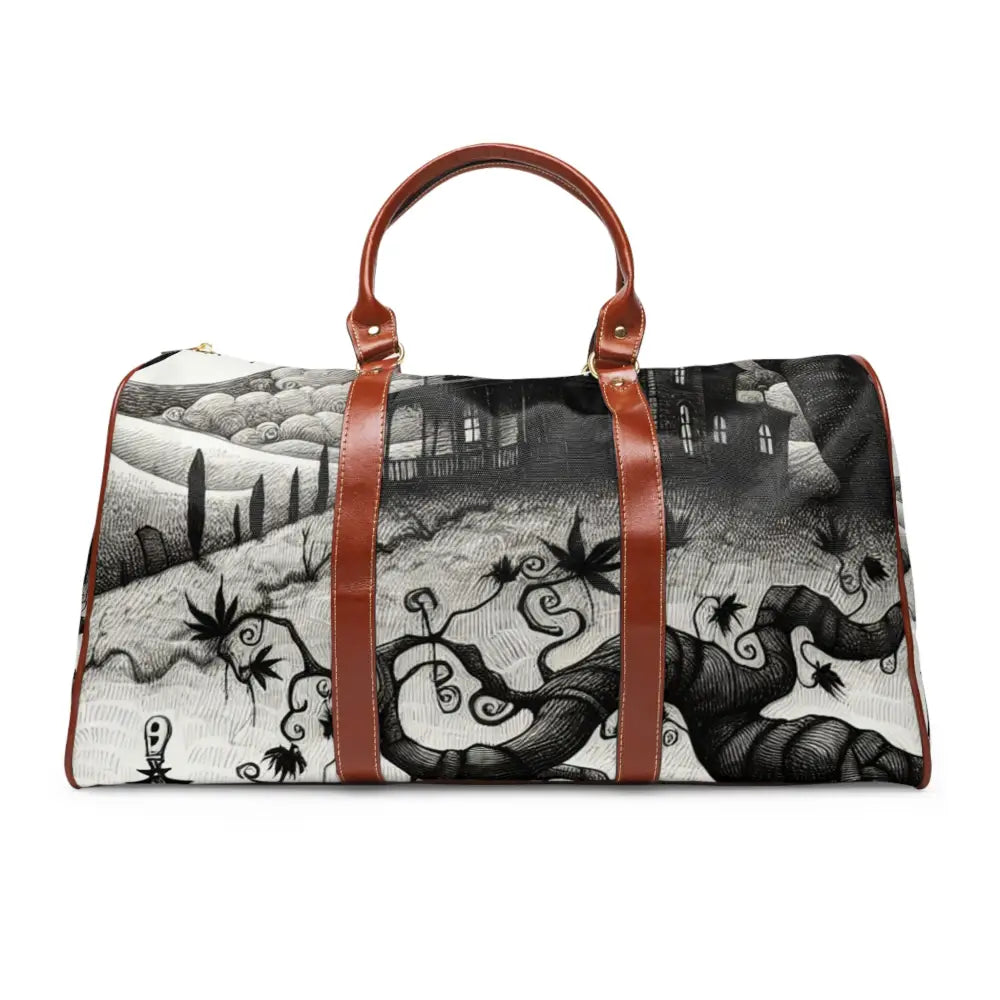 Gothic-Romantic Area Travel Bag with Haunted Mansion Design